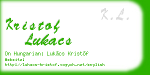 kristof lukacs business card